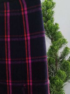 Plaid Flared Skirt