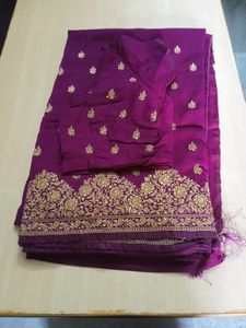 Elegant Purple Saree