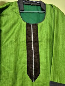 Designed Green Kurta
