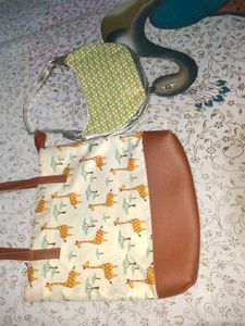 Women Tote Bag And Purse Combo