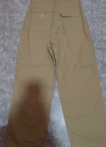 Beige Wide Leg Pants
