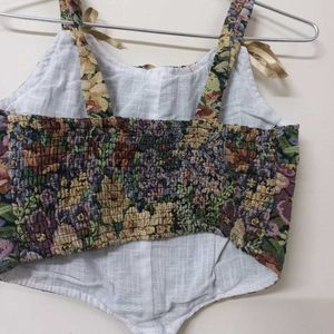 Floral Tapestry Corset Top