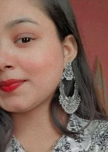 Sparkling Silver Jhumka Earrings
