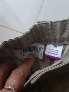 Khaki Unisex Pants For Kids