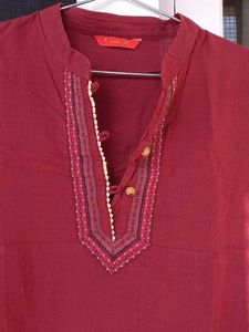 Maroon Kurta
