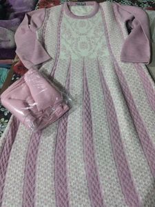 Girls Knitted Dress & Trouser Set