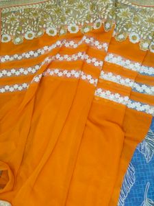 Elegant Orange Saree