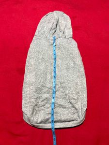 Grey Hooded Winter Sweatshirt for Small to Medium