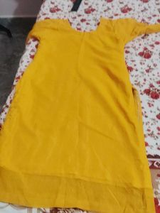 Yellow haldi suit plazo trouser sui