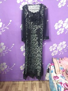 Elegant Net Maxi Dress