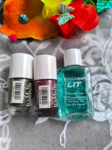 Myglamm Nail Polish Combo With Free Remover🎉🎉