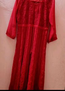 New Chikankari Anarkali Kurti With Duppata
