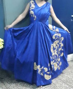 Ethnic Gown- Flared Art Silk