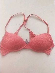 36B Pink Lace Bra(aerie)