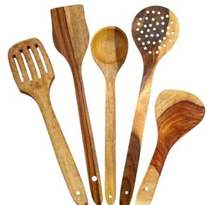 Special Offer 5 Pc Handmade Wooden Servin
