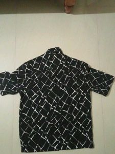 Patterned Black Shirt