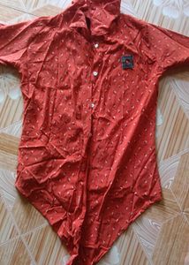 Cute Coral Print Shirt