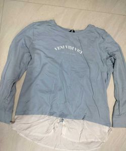 blue sweatshirt