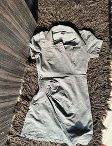 Gray Casual Mini Dress