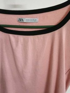Zara Pink Ringer Tee