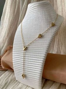 Dainty Y heart necklace