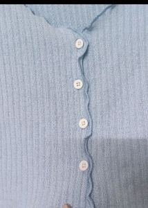 V Neck Cute Top Cum Cardigan