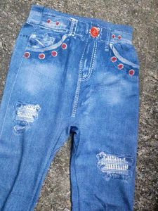 Girls Ripped Denim Jeans