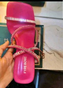 Fushcia embellished Heel