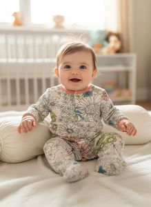 Cute Floral Baby Onesie