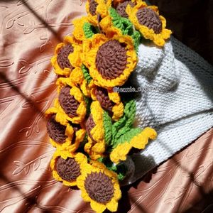 Sunflower Crochet Blanket Bouquet 🌻🍀
