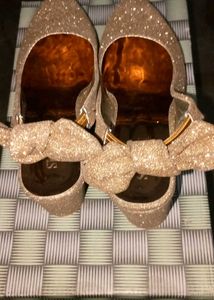 Glitter Heels with Bow