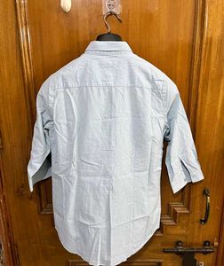 WOMEN DARK GREY FORMAL STRIPED SHIRT