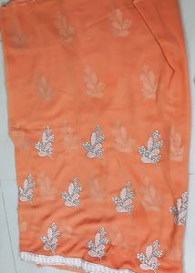 Chiffon Saree With Embroidery Design