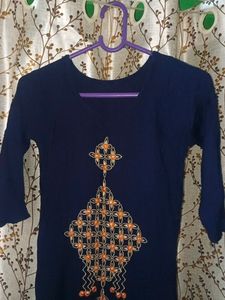 Cotton Kurtha Nevy Blue Colour,