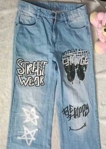 Girls flared clean look Jeans