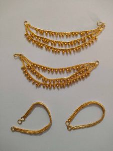 Golden Ear Chain 2set