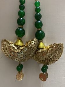 Latkan (Dark Green and Golden colour)