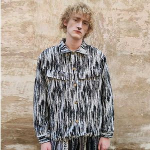 Oversized Print Shirt Jacket