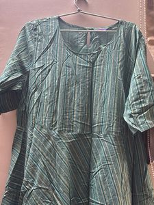 Green Striped Dress Akkriti