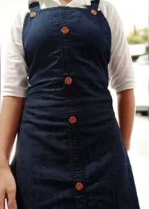 Denim Button-Down Jumper Dress