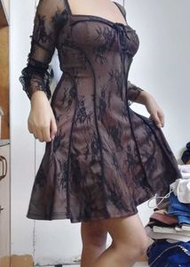 Sheer A-Line Dress
