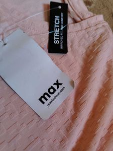 Trendy Pink Textured T-Shirt