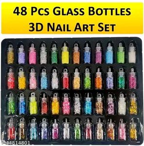 48 Pieces 3d Nail Art Set