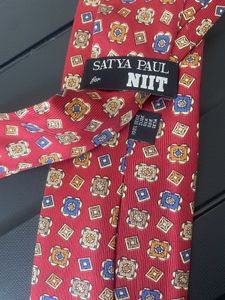 Elegant Red Tie by Satya Paul in 100% Silk