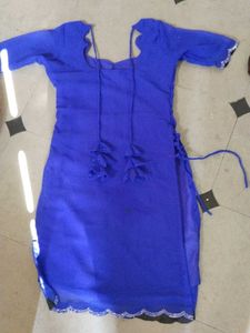 blue side tassels kurthi..