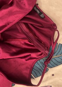 Burgundy Slip Dress