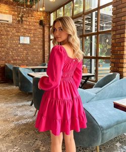 Pink Tiered Mini Dress