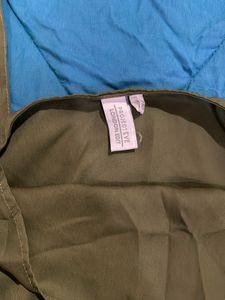 Olive Green Cowl Neck Top