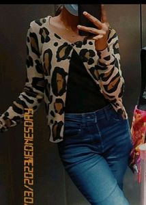 Chetah Print Cardigan
