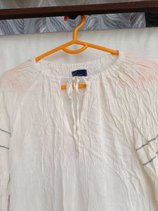 Pure Cotton White Top For Summers